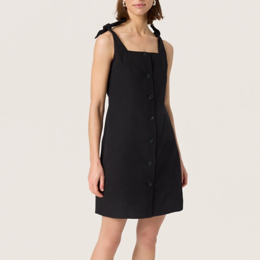 NWT Soaked Black Tie-Shoulder Button Front SLKaylie Dress Size XL